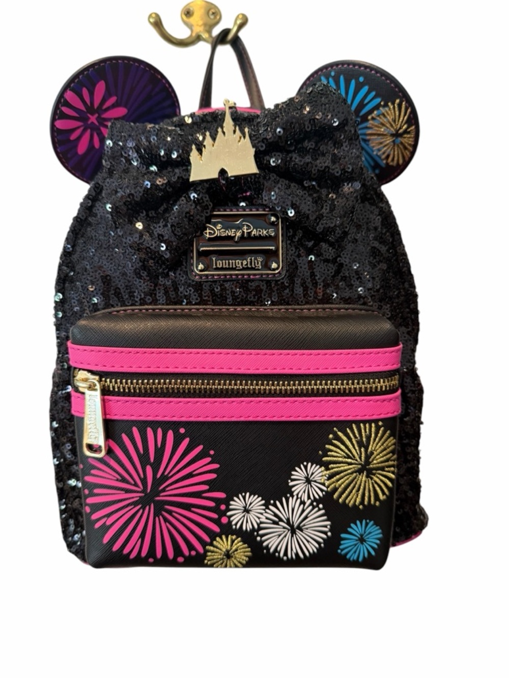 Disney Parks Loungefly Minnie Main Attraction Fireworks Backpack LE 7/12 NWT - Picture 1 of 3